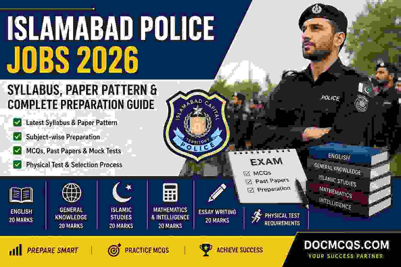 Islamabad Police Syllabus 2026: Paper Pattern, Physical Test & MCQs